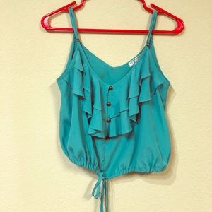 Cute teal crop top